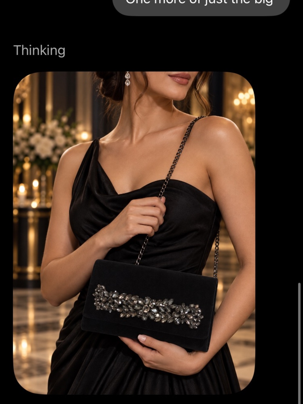BCBGMaxAzria Black Embellished Evening Clutch